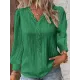 Hollow Solid Color Long Sleeves Loose V-Neck T-Shirts Hollow Solid Color Long Sleeves Loose V-Neck T-Shirts