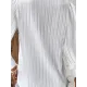 Hollow Solid Color Long Sleeves Loose V-Neck T-Shirts Hollow Solid Color Long Sleeves Loose V-Neck T-Shirts