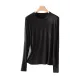 Solid Color Long Sleeves Round-neck Skinny T-Shirts Tops Solid Color Long Sleeves Round-neck Skinny T-Shirts Tops
