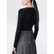 Hollow Split-Joint Long Sleeves Skinny V-Neck T-Shirts Tops Hollow Split-Joint Long Sleeves Skinny V-Neck T-Shirts Tops