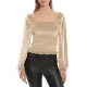 Elasticity Solid Color Velvet Long Sleeves Loose Square-Neck T-Shirts Tops Elasticity Solid Color Velvet Long Sleeves Loose Square-Neck T-Shirts Tops