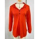 Buttoned Drawstring Hooded Solid Color Long Sleeves Loose V-Neck T-Shirts Tops Buttoned Drawstring Hooded Solid Color Long Sleeves Loose V-Neck T-Shirts Tops