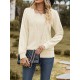 Colorful Solid Color Long Sleeves Loose Square-neck T-Shirts Tops Colorful Solid Color Long Sleeves Loose Square-neck T-Shirts Tops