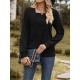 Colorful Solid Color Long Sleeves Loose Square-neck T-Shirts Tops Colorful Solid Color Long Sleeves Loose Square-neck T-Shirts Tops