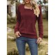 Colorful Solid Color Long Sleeves Loose Square-neck T-Shirts Tops Colorful Solid Color Long Sleeves Loose Square-neck T-Shirts Tops