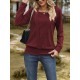 Colorful Solid Color Long Sleeves Loose Square-neck T-Shirts Tops Colorful Solid Color Long Sleeves Loose Square-neck T-Shirts Tops