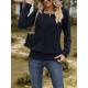 Colorful Solid Color Long Sleeves Loose Square-neck T-Shirts Tops Colorful Solid Color Long Sleeves Loose Square-neck T-Shirts Tops