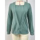 Colorful Solid Color Long Sleeves Loose Square-neck T-Shirts Tops Colorful Solid Color Long Sleeves Loose Square-neck T-Shirts Tops