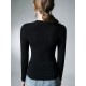 Asymmetric Buttoned Long Sleeves Skinny V-Neck T-Shirts Tops Asymmetric Buttoned Long Sleeves Skinny V-Neck T-Shirts Tops