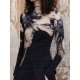 Long Sleeves Skinny Flower Print Mock Neck T-Shirts Tops Long Sleeves Skinny Flower Print Mock Neck T-Shirts Tops