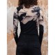 Long Sleeves Skinny Flower Print Mock Neck T-Shirts Tops Long Sleeves Skinny Flower Print Mock Neck T-Shirts Tops