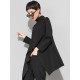 Black Zipper Long Sleeves Swallow-Tailed T-Shirt Black Zipper Long Sleeves Swallow-Tailed T-Shirt