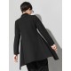 Black Zipper Long Sleeves Swallow-Tailed T-Shirt Black Zipper Long Sleeves Swallow-Tailed T-Shirt