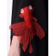 Red Goldfish Embroidered Loose Round Neck T-Shirt Dress Red Goldfish Embroidered Loose Round Neck T-Shirt Dress