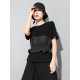 Original Falbala Split-Joint T-Shirts Tops Original Falbala Split-Joint T-Shirts Tops