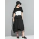 Original Falbala Split-Joint T-Shirts Tops Original Falbala Split-Joint T-Shirts Tops