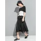 Original Falbala Split-Joint T-Shirts Tops Original Falbala Split-Joint T-Shirts Tops