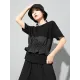 Original Falbala Split-Joint T-Shirts Tops Original Falbala Split-Joint T-Shirts Tops