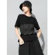 Original Falbala Split-Joint T-Shirts Tops Original Falbala Split-Joint T-Shirts Tops