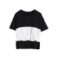 Original Falbala Split-Joint T-Shirts Tops Original Falbala Split-Joint T-Shirts Tops