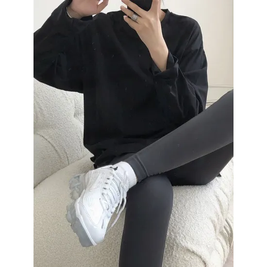 Original Solid Long Sleeve T-Shirts Tops Original Solid Long Sleeve T-Shirts Tops