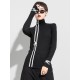 Black Printed High-Neck Long Sleeve T-Shirt Black Printed High-Neck Long Sleeve T-Shirt