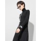 Black Printed High-Neck Long Sleeve T-Shirt Black Printed High-Neck Long Sleeve T-Shirt