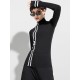 Black Printed High-Neck Long Sleeve T-Shirt Black Printed High-Neck Long Sleeve T-Shirt