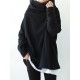Urban Black&Gray High-Neck Long Sleeve Oversize T-Shirt Urban Black&Gray High-Neck Long Sleeve Oversize T-Shirt