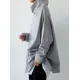 Urban Black&Gray High-Neck Long Sleeve Oversize T-Shirt Urban Black&Gray High-Neck Long Sleeve Oversize T-Shirt
