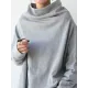 Urban Black&Gray High-Neck Long Sleeve Oversize T-Shirt Urban Black&Gray High-Neck Long Sleeve Oversize T-Shirt