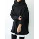 Urban Black&Gray High-Neck Long Sleeve Oversize T-Shirt Urban Black&Gray High-Neck Long Sleeve Oversize T-Shirt