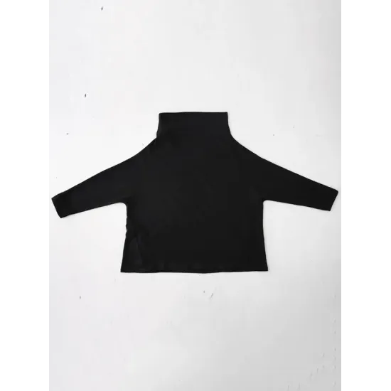 Urban Black&Gray High-Neck Long Sleeve Oversize T-Shirt Urban Black&Gray High-Neck Long Sleeve Oversize T-Shirt