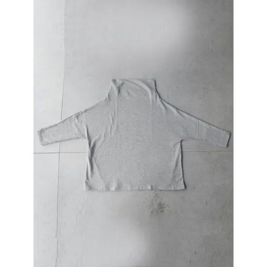 Urban Black&Gray High-Neck Long Sleeve Oversize T-Shirt Urban Black&Gray High-Neck Long Sleeve Oversize T-Shirt