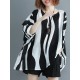 Original Chiffon Batwing Sleeves Striped Shirts Tops Original Chiffon Batwing Sleeves Striped Shirts Tops