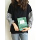 Striped Split-Joint Plus Size Loose Long Sleeve Shirt Tops Striped Split-Joint Plus Size Loose Long Sleeve Shirt Tops