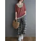 Artistic False Two Loose Ramie Cotton Half Sleeve Shirt Artistic False Two Loose Ramie Cotton Half Sleeve Shirt
