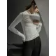 Simple Solid Color Round-Neck Long Sleeves T-Shirt Simple Solid Color Round-Neck Long Sleeves T-Shirt