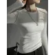 Simple Solid Color Round-Neck Long Sleeves T-Shirt Simple Solid Color Round-Neck Long Sleeves T-Shirt