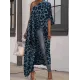 Stylish Leopard Printed Asymmetric One-Shoulder Loose T-Shirt Tops Stylish Leopard Printed Asymmetric One-Shoulder Loose T-Shirt Tops