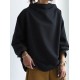 Casual Solid Color High-Neck Long Sleeves T-Shirt Casual Solid Color High-Neck Long Sleeves T-Shirt