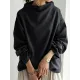 Casual Solid Color High-Neck Long Sleeves T-Shirt Casual Solid Color High-Neck Long Sleeves T-Shirt