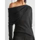 Urban Asymmetric One-Shoulder Long Sleeves T-Shirt Top