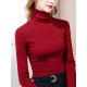 Simple 9 Colors High-Neck Long Sleeves T-Shirt Top Simple 9 Colors High-Neck Long Sleeves T-Shirt Top