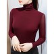 13 Colors High-Neck Solid Color Long Sleeves T-Shirt Top 13 Colors High-Neck Solid Color Long Sleeves T-Shirt Top