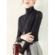 13 Colors High-Neck Solid Color Long Sleeves T-Shirt Top 13 Colors High-Neck Solid Color Long Sleeves T-Shirt Top