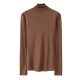 13 Colors High-Neck Solid Color Long Sleeves T-Shirt Top 13 Colors High-Neck Solid Color Long Sleeves T-Shirt Top