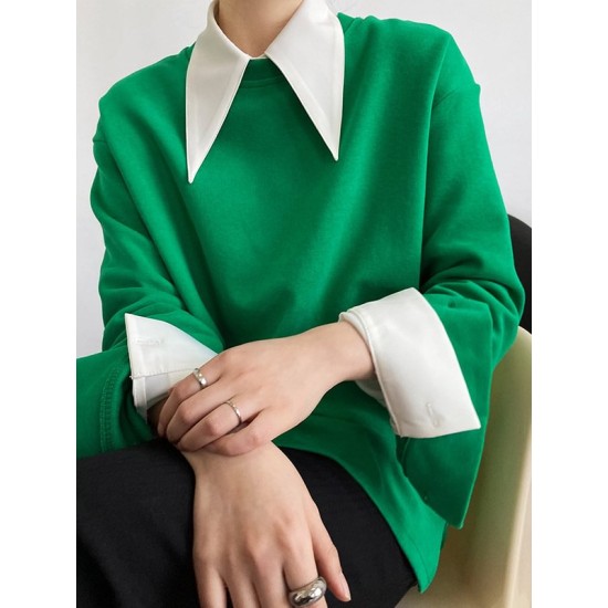 3 Colors Loose Casual Solid Color Split-Side T-Shirt Top 3 Colors Loose Casual Solid Color Split-Side T-Shirt Top