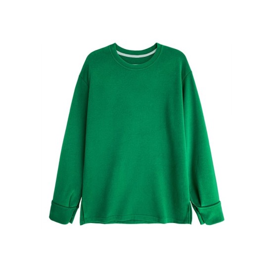 3 Colors Loose Casual Solid Color Split-Side T-Shirt Top 3 Colors Loose Casual Solid Color Split-Side T-Shirt Top