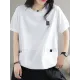 Split-Joint Loose Short Sleeves Round-Neck T-Shirts Tops Split-Joint Loose Short Sleeves Round-Neck T-Shirts Tops